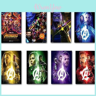 Роскошный плакат героя Marvel из шелковой ткани для декора спальни и кабинета