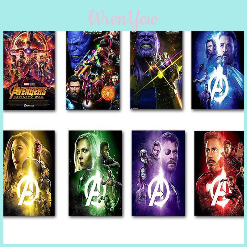 Роскошный плакат героя Marvel из шелковой ткани для декора спальни и кабинета