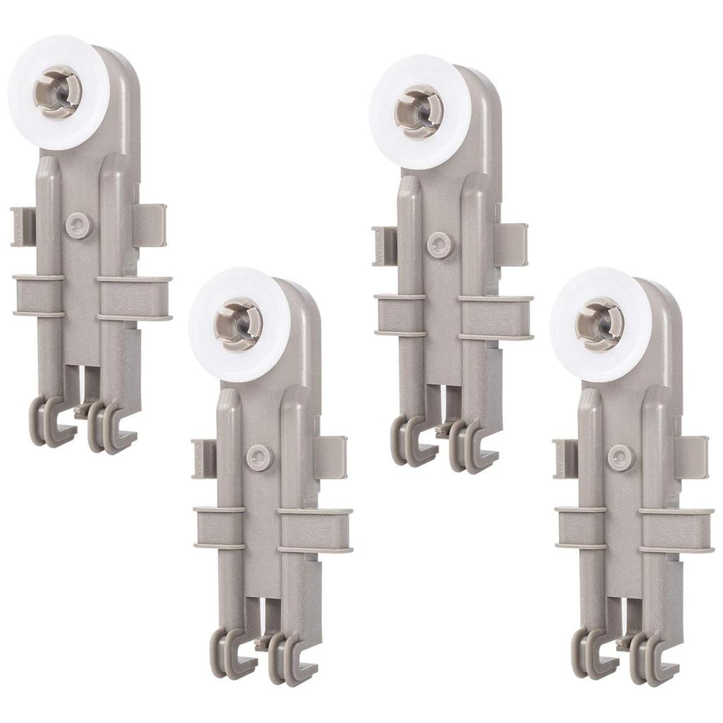 Pack of 4 Dishwasher Upper Rack Wheel Dishwasher Spare Part Dishwasher Wheel Replacement Plastic Texture for Dishwashers