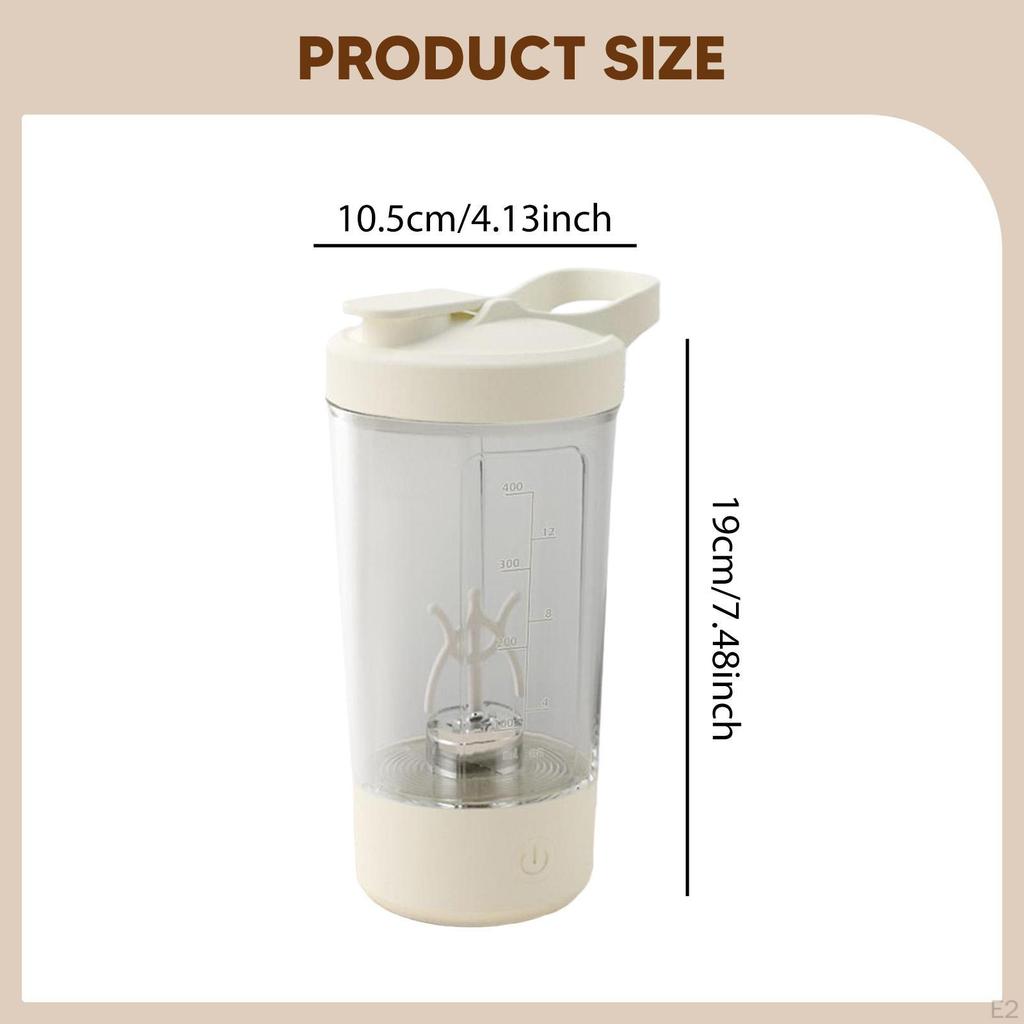 Electric Protein Shaker Bottle Mixing Cup with Lid for Shakes Markings Self Stirring Coffee