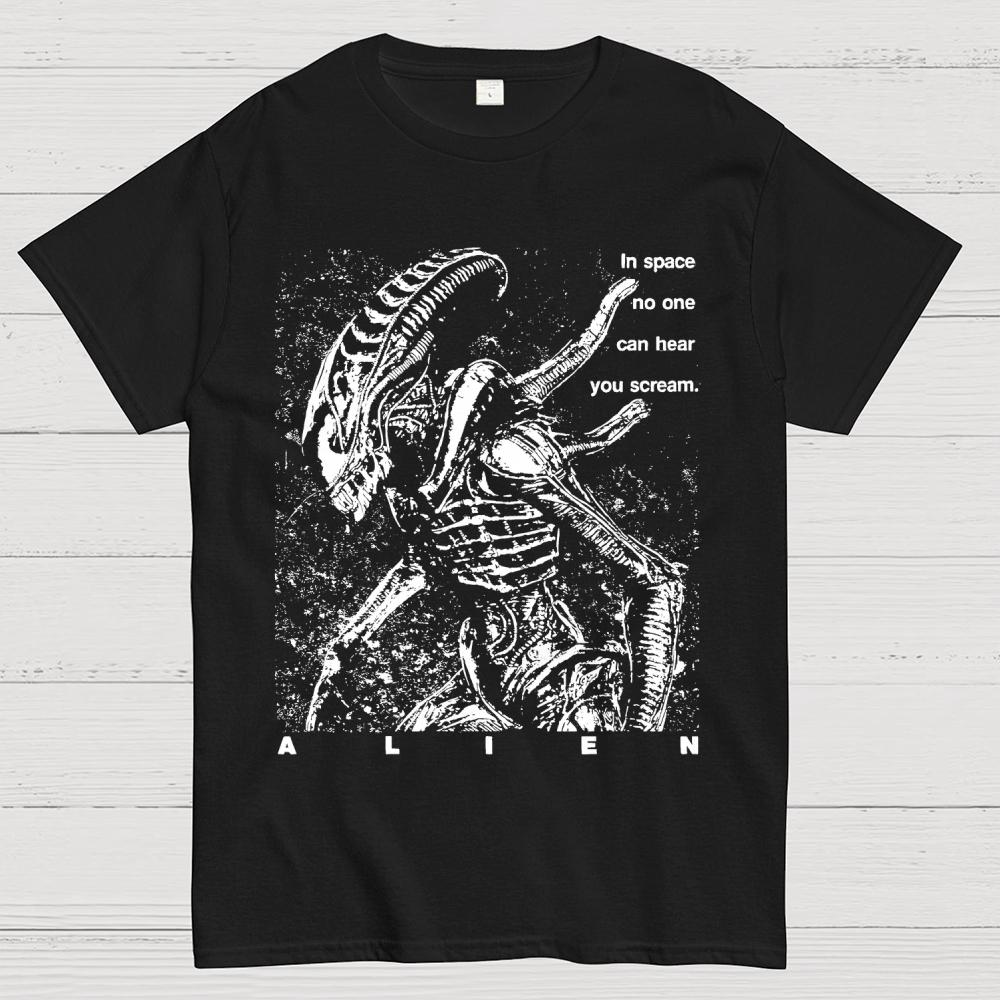 No One Can Hear You Scream Unisex 100% Cotton Summer Casual Cool Loose T-Shirt