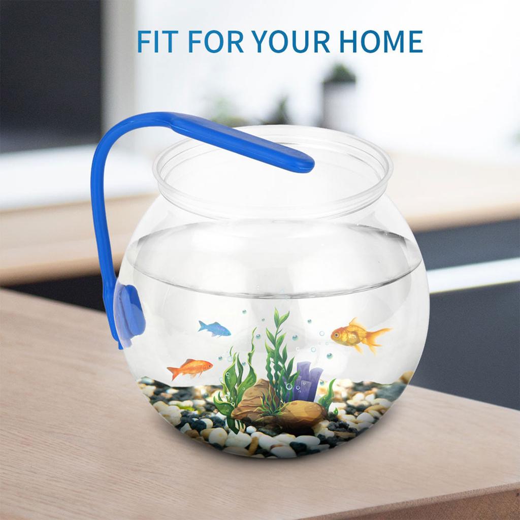 Plastics Fish Bowls Round Aquarium Transparent Fish Keepers Fishbowls One-piece Construction Shatterproof Starter Kit