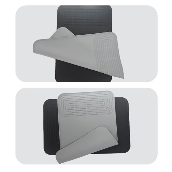 Силиконовый кофейный коврик с противоскользящей ручкой, коврики для сушки посуды, водонепроницаемые, термостойкие, без бисфенола А, коврики для столешницы, аксессуары для бара с эспрессо-напитками