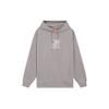 Li Ning Logo Embroidered Regular Solid Color Pullover Sweatshirt Unisex Sweatshirt Flower-Gray AWDS224-1