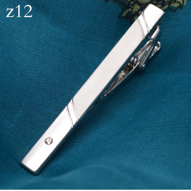 Men's Silver Formal Tie Clip with Laser Engraved Logo - Professional Business Accessory