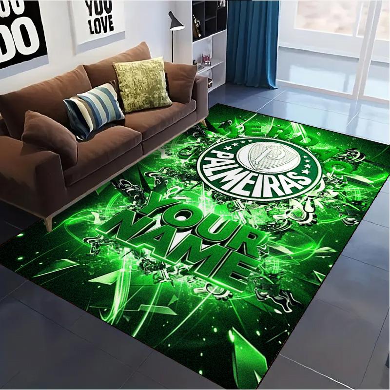 Name Custom SE Palmeiras logo Carpet Rug for Living Room Bedroom Home Sofa Decoration,Kids play Non-slip Floor Mat