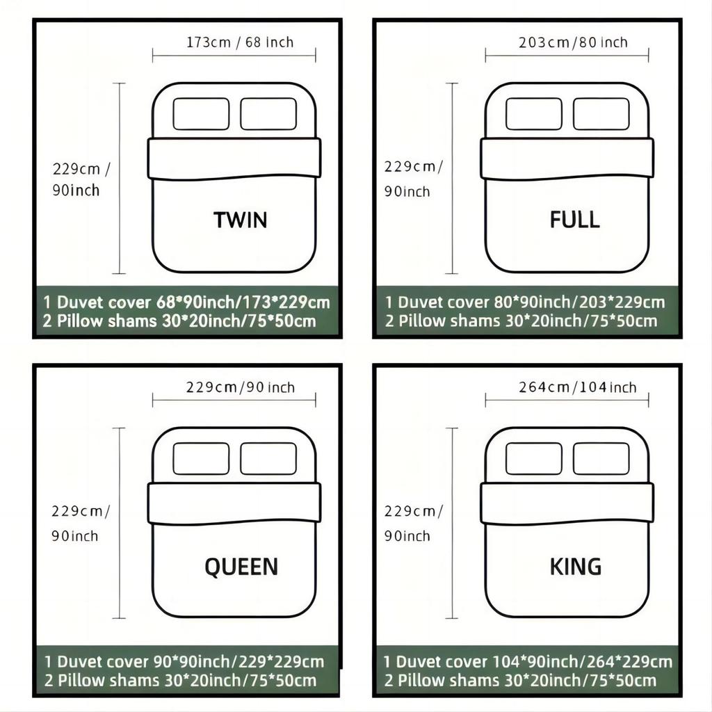 White Flowers Style - Digital Printed Duvet Set - Polyester - Bedroom Decor -1 Bed Cover +2 Pillowcases (no Pillow Core)