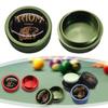 Aluminum Zinc Zinc Alloy Billiard Chalk Storage Round Shaped Chalk Tip Case Pool Chalk Holder  Game Rooms