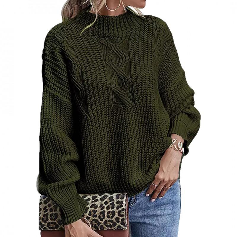 Womens Slim Fit Knit Sweater Long Sleeve Crew Neck Casual Top Winter