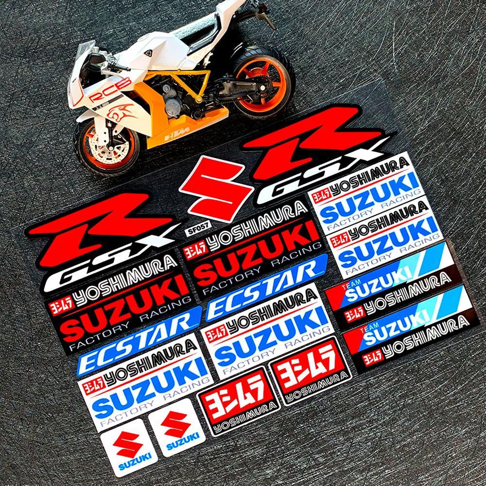 Для Suzuki Логотип Мотоцикла Наклейка Декаль на Кузов Набор Эмблема на Шлем Виниловый Комплект Водонепроницаемая Светоотражающая Наклейка Модифицированное Украшение