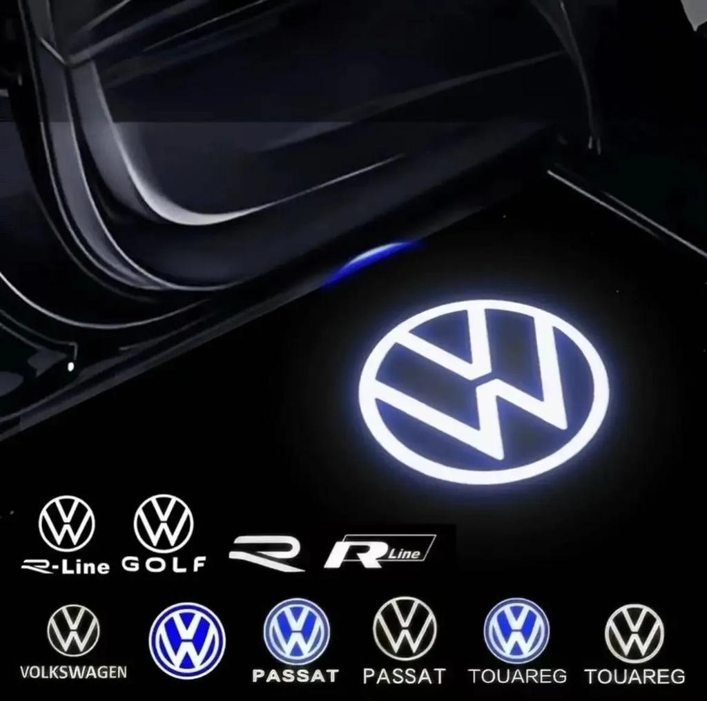 2/4PC Car Door Logo Welcome Light LED Laser Projector For Volkswagen VW Golf Variant B8 New Passat Touareg Phideon Tiguan CC Eos RJ4