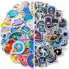 50pcs/lot Cartoon Astronaut Stickers Science Fiction Space Planet Universe Kawaii Stickers for Kids DIY Bottle Notebook Deocr