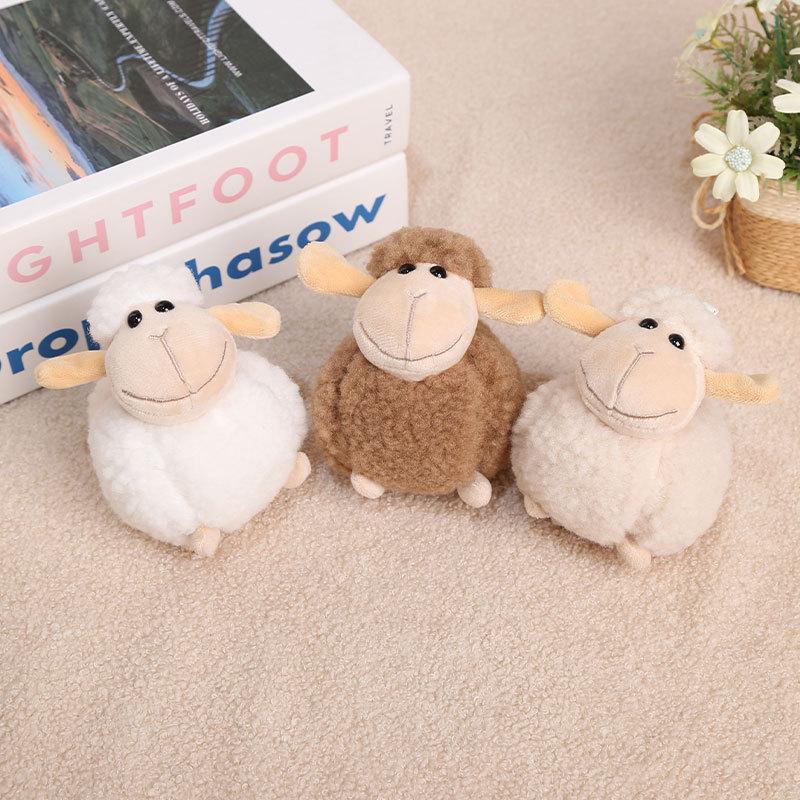 Cute Fluffy Sheep Plush Pendant Soft Gentle Touch Lightweight Keychain Charm Perfect Birthday Gift for Animal Lovers