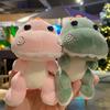 Dinosaur Plush Doll Keychain Soft Stuffed Animal Hanging Decoration for Dino Theme Party Dragon Plushies with 3D Eyes