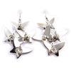 [J6724] - Silver 'Butterflies' Designer Earrings