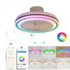 Ceiling Fan Home Bedroom Dining Room LED Ceiling Fan Light Smart RGB Bluetooth Music Invisible Remote Control Symphony Fan