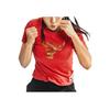 Under Armour Project Rock Knitted Sports Round Neck Comfortable Breathable Short Sleeve T-Shirt Women Tops Red 1360593-608