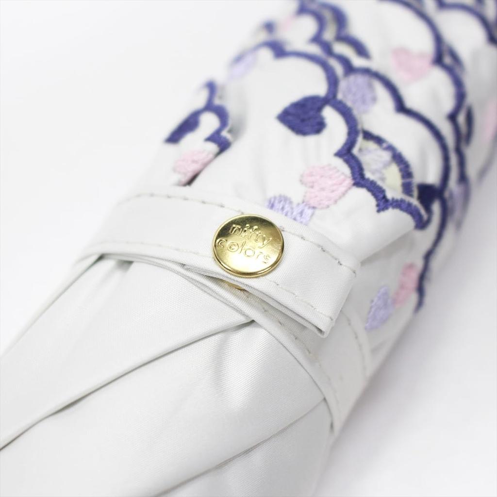 Nifty Colors Folding Umbrella Blackout Petit Heart Embroidery Mini 2408OF
