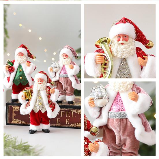 Christmas Santa Claus Doll Decoration Handcrafted Home Office Xmas Tree Santa