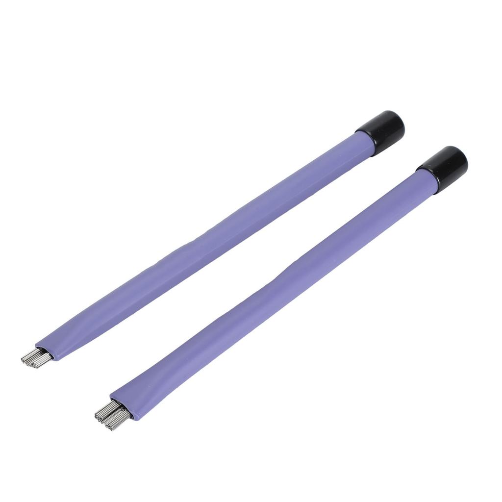 2 Pcs Drum Brush Retractable Steel Wire Rubber Handle Jazz Drum Brushes for Performance Purple