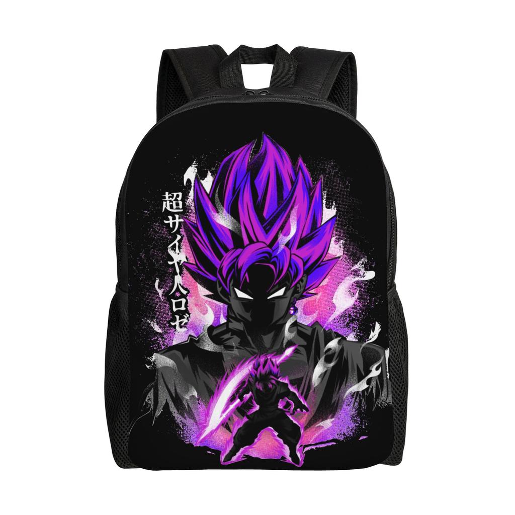 Рюкзак Goku Super Rose Power для мужчин и женщин, модный студенческий, деловой, для повседневного ношения, Dragon Ball, аниме, с отделением для ноутбука, компьютерная сумка через плечо