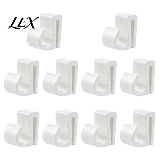 Outdoor String Light Clips Clips, Black Plastic Organize Hooks, Snap on Cable Weather Resistant Snap-on Fasteners for Garden Backyard Decoration Cord