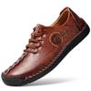 Classic Handmade Casual Leather Shoes Men Loafers Comfortable Moccasins Men Flats Shoes Genuine Leather Men Shoes