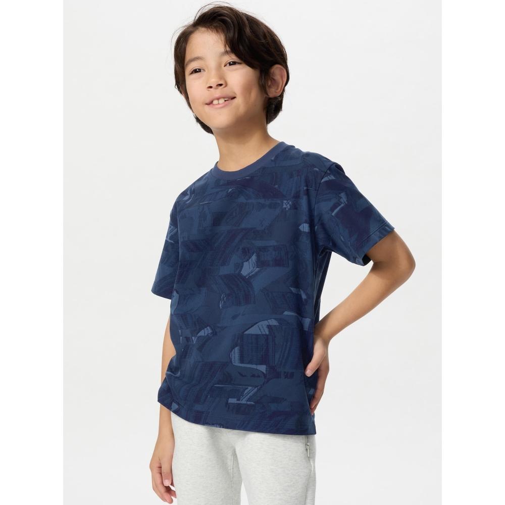 Uniqlo Футболка Kids Dry Ex Crewneck с принтом A