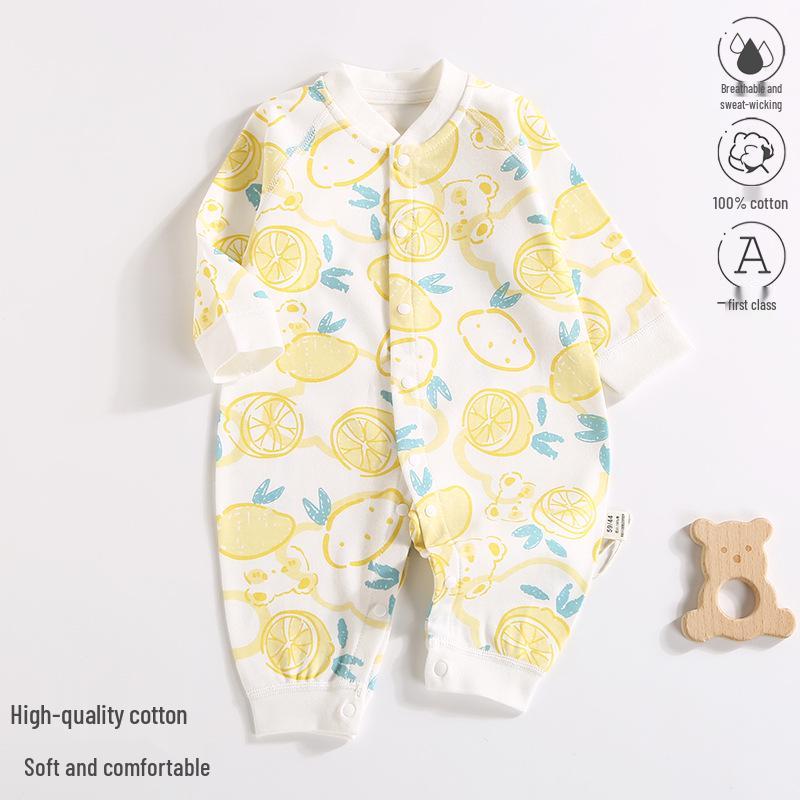 2025 New Pure Cotton Baby Jumpsuit for Spring, Autumn, and Winter - Newborn Toddler Inner Wear