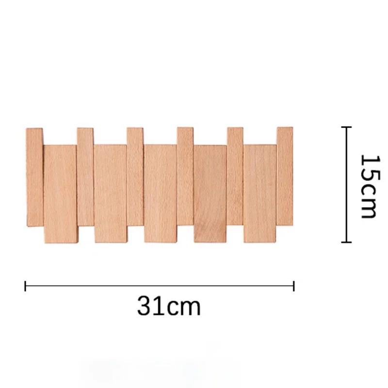 Beech Wooden Clothes Hangers Wall Mounted Organizer Clothes Hangers Piano Cap Hat Hanging Organizers Multipurpose Clothing Rack