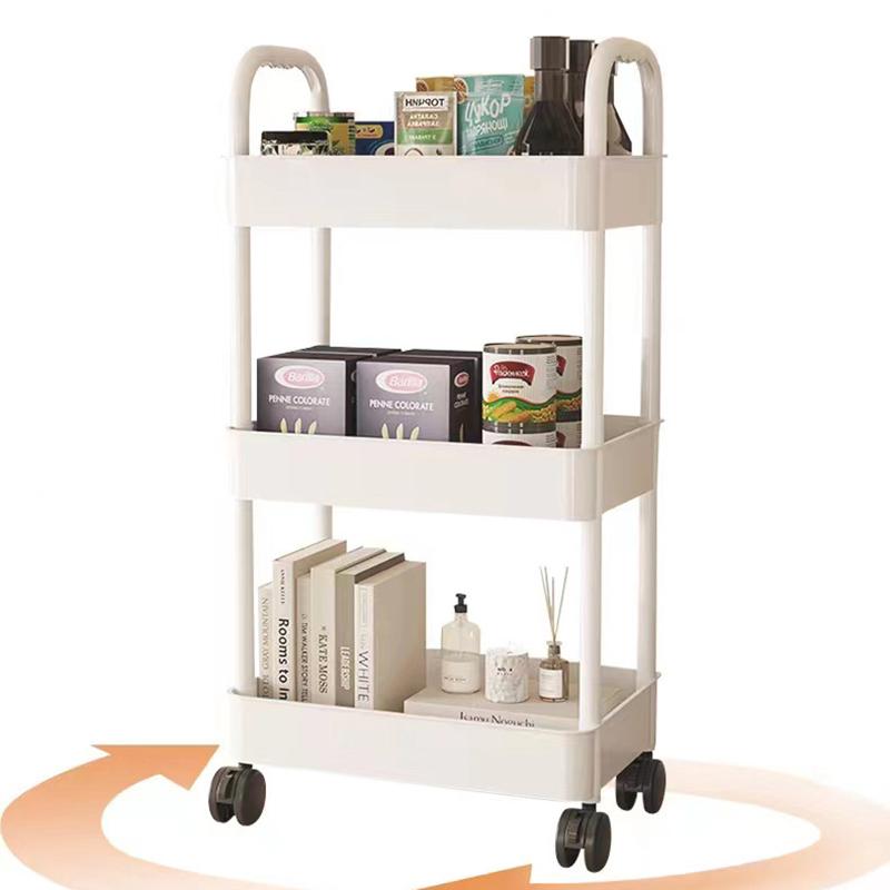 Полки на тележке Кухня Бытовая напольная Спальня Полка для закусок Мобильная ванная комната Ванная комната Хранение Полка для хранения Кухня Хранение