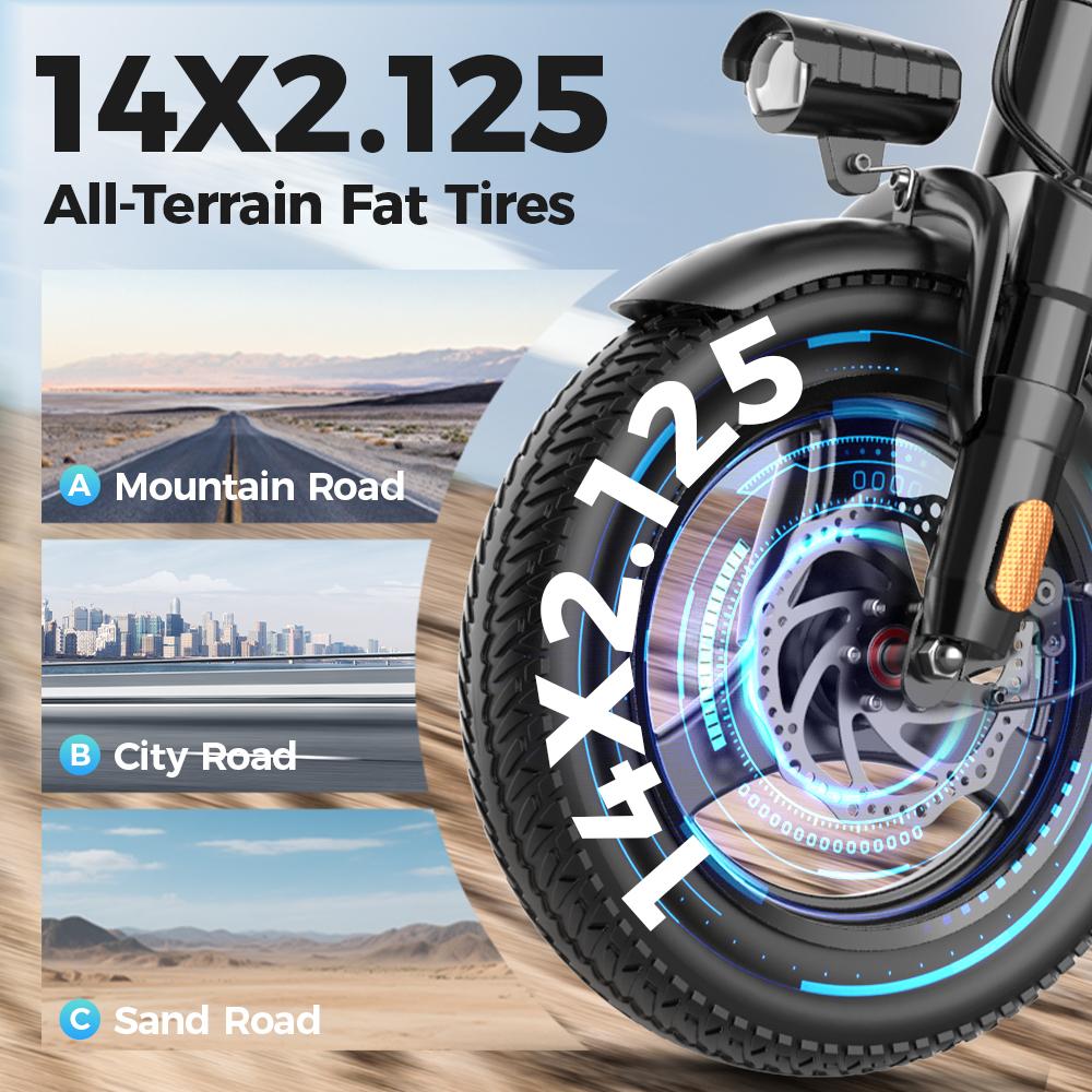 TOOFLY GS3 Folding Electric Bicycle 250W 48V15AH 14inch