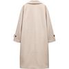 Zara Свободное однотонное двубортное пальто Женское пальто бежевое 3046299-450