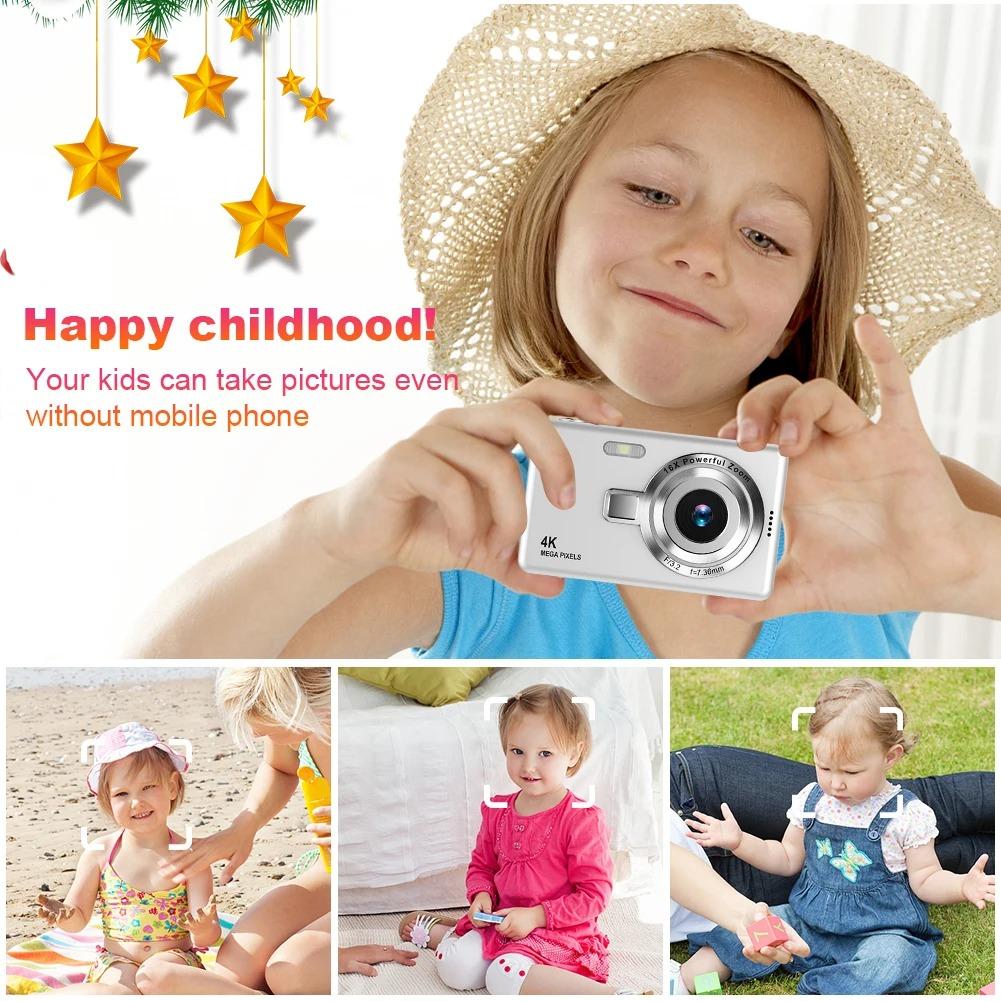 Цифровая камера 4K HD 1080P, 96-мегапиксельная камера для видеоблогов с автофокусом, 16-кратным зумом, видеокамера с 2,4-дюймовым IPS-экраном для фото- и видеосъемки