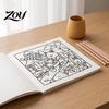 Portable Drawing Book for Travel Cozy Village Coloring Book, Thickened Cotton Pulp Paper, Stress Cute Animal Line Drawings Relief Creative Art Doodle