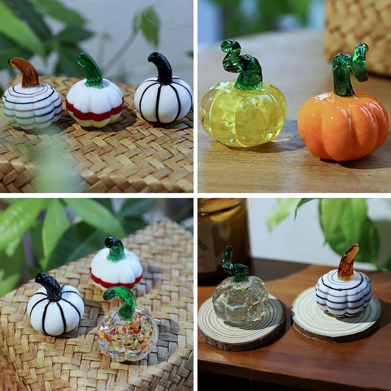 Halloween and Thanksgiving Gift Desktop Decoration Rural Colorful Pumpkin Ball Ornament