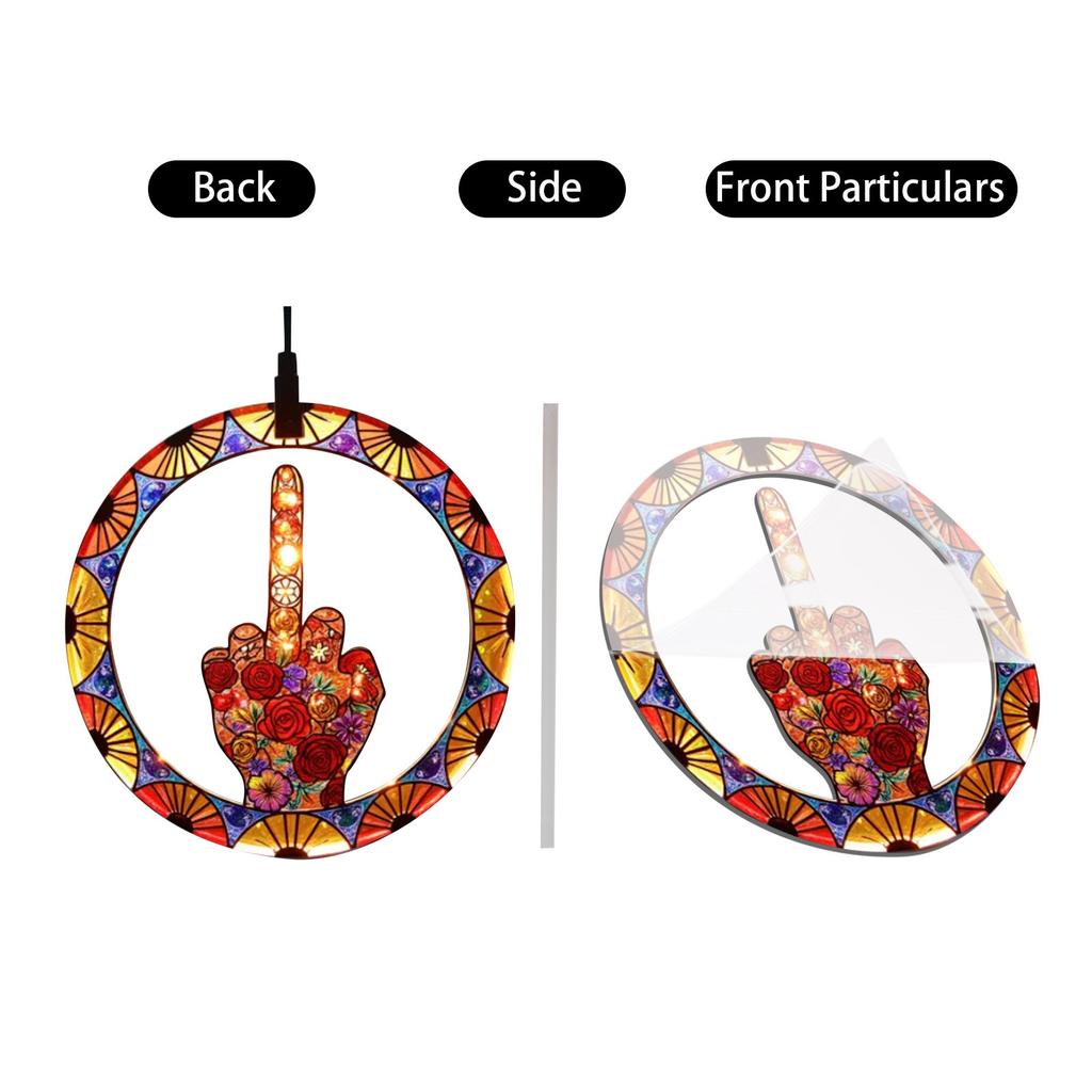 Светопрозрачные подвесные украшения - Пластиковые 2D плоские украшения - Односторонние 3,9-дюймовые рождественские украшения для стен и дверей