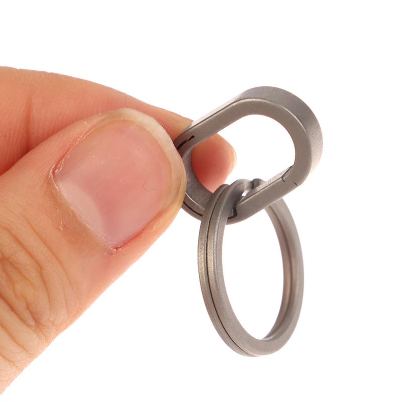 Мини-брелок из титанового сплава, соединительная пряжка, универсальное шарнирное вспомогательное кольцо