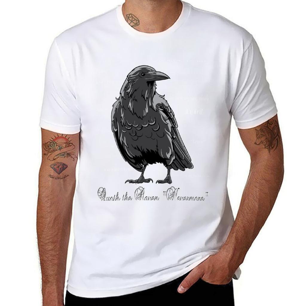 Edgar Allan Poe The Raven Tshirt Classic Basic Casual Tshirt