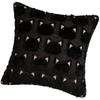 Black Cat Design Plush Pillowcase Soft Tufted Faux Fur Cushion Cover Halloween Home Decor For Spooky Theme Parties