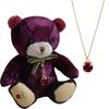 Petit Luu Birthstone Color Crystal Mini Angel Bear Necklace Gift (July)