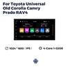 2din Android автомобильный радиоприемник мультимедийный проигрыватель CarPlay авто стерео для Toyota VIOS CROWN CAMRY HIACE PREVIA COROLLA RAV4 универсальный GPS