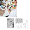 2 набора прозрачных штампов с прозрачным отпечатком, повторяющимся приклеиванием, тиснением, прозрачный штамп для создания открыток, декор