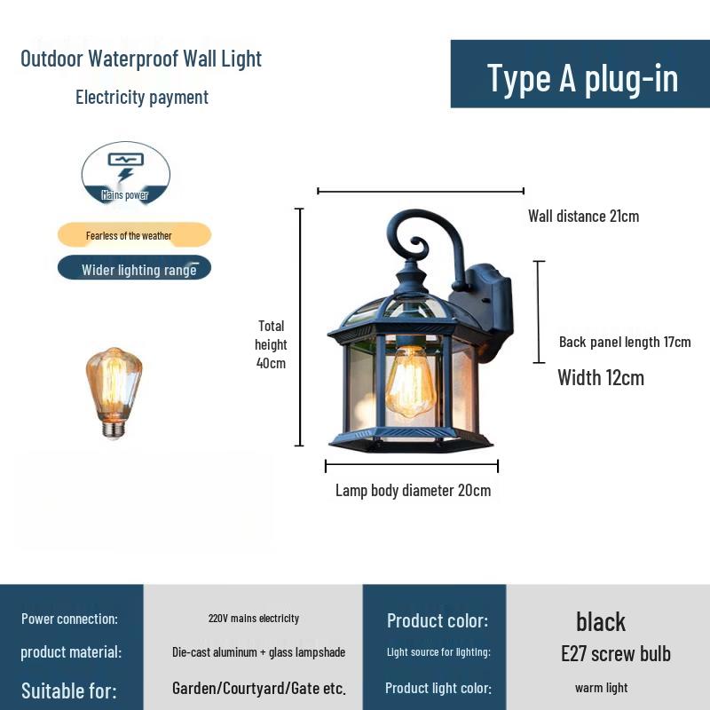 Modern Outdoor Hexagonal Wall Sconce