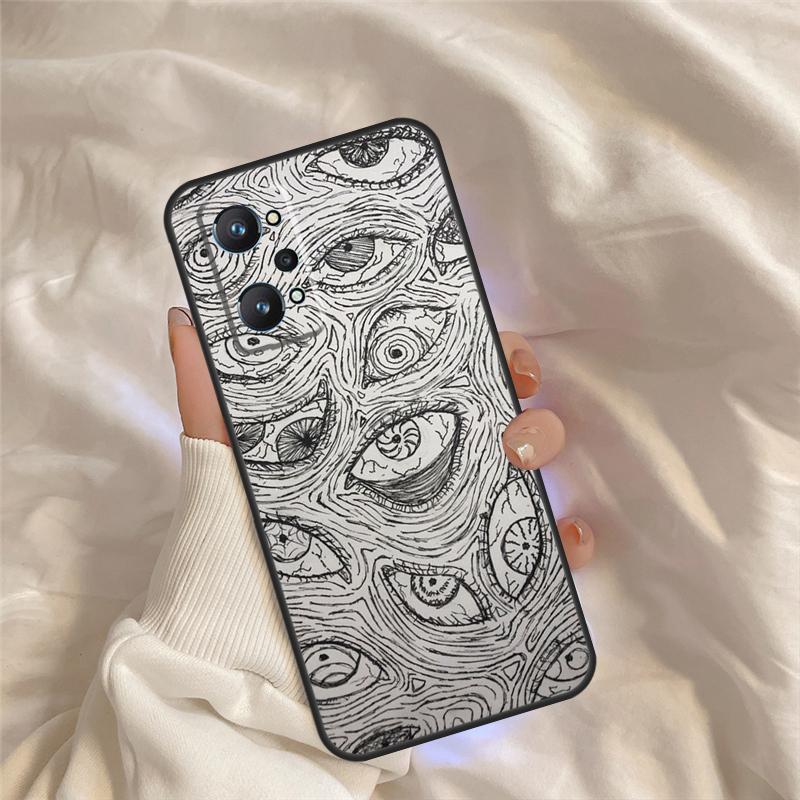 Чехол 'Страшное Лицо Глаза' для Realme C75 C67 C63 C55 C51 C61 C53 C35 C65 C71 11 12 13 14 Pro Plus GT6 GT7 15 Pro