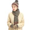 Women's And Men's Winter Fashion Warmth Cute Hat Scarf Gloves Casual Three Piece Set