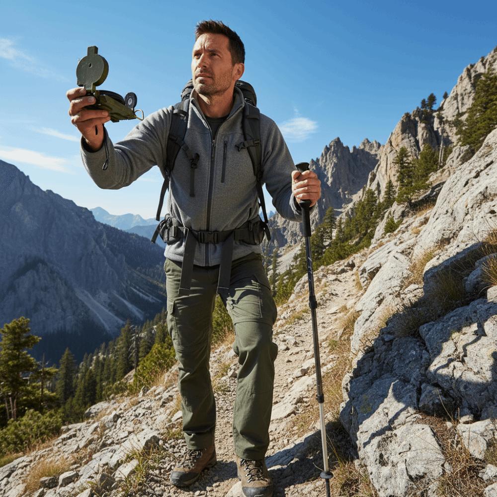 Metal Construction Outdoor Compass Waterproof Camping Compass Portable Professional Compass Hiking