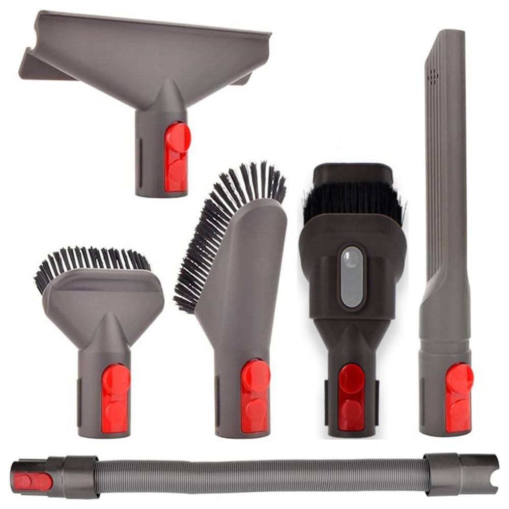 Для Dyson V15/V12/V11/V10/V8/V7 6 шт./комплект Насадки для чистки щелей пылесоса Мягкая жесткая щетка Аксессуары для шланга
