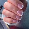 24Pcs Short French Press On Nails Pink Glitter Pearlized Fake Nail Tips Cute Natural Sweet