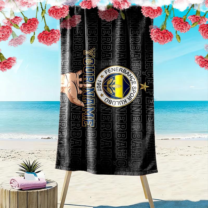 Fenerbahce Spor Kulübü Print Beach Towel, Large Soft Quick Dry Towel for Beach Camping Swimming